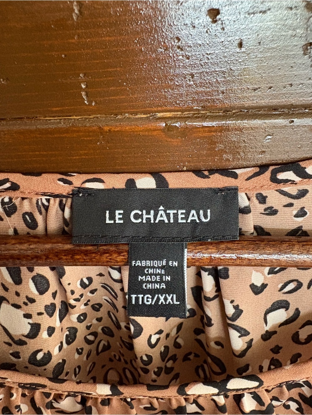 Le Château Leopard Print Blouse Size XXL - Picture 3 of 7